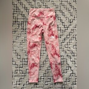 The North Face Kids M Red Tie-Dye Leggings